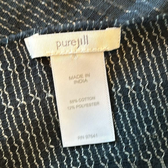 J.Jill Pure Jill Scarf India Fringe Blue NWOT - Picture 3 of 4